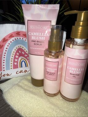 The Spathecary Shaving Bundle - Camellia Blush - 6 Items All NEW!